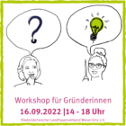 Workshop für Gründerinnen – online