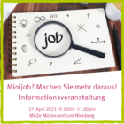 Minijob? Machen Sie mehr daraus! Informationsveranstaltung mit Kinderbetreuung